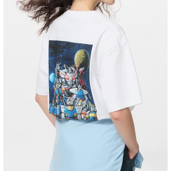 Uniqlo Mobile Suit GUNDAM 45th Anniversary UT Graphic T-Shirt in White - Picture 3 of 14